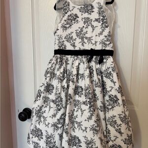 Janie and Jack Black and White Floral Dress